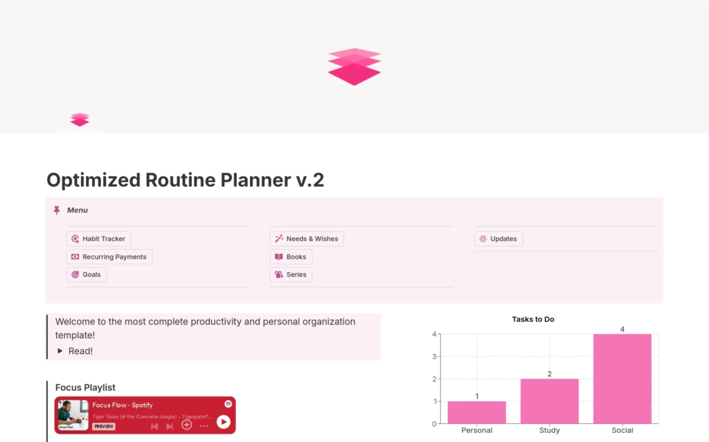 routine and habits - notion template